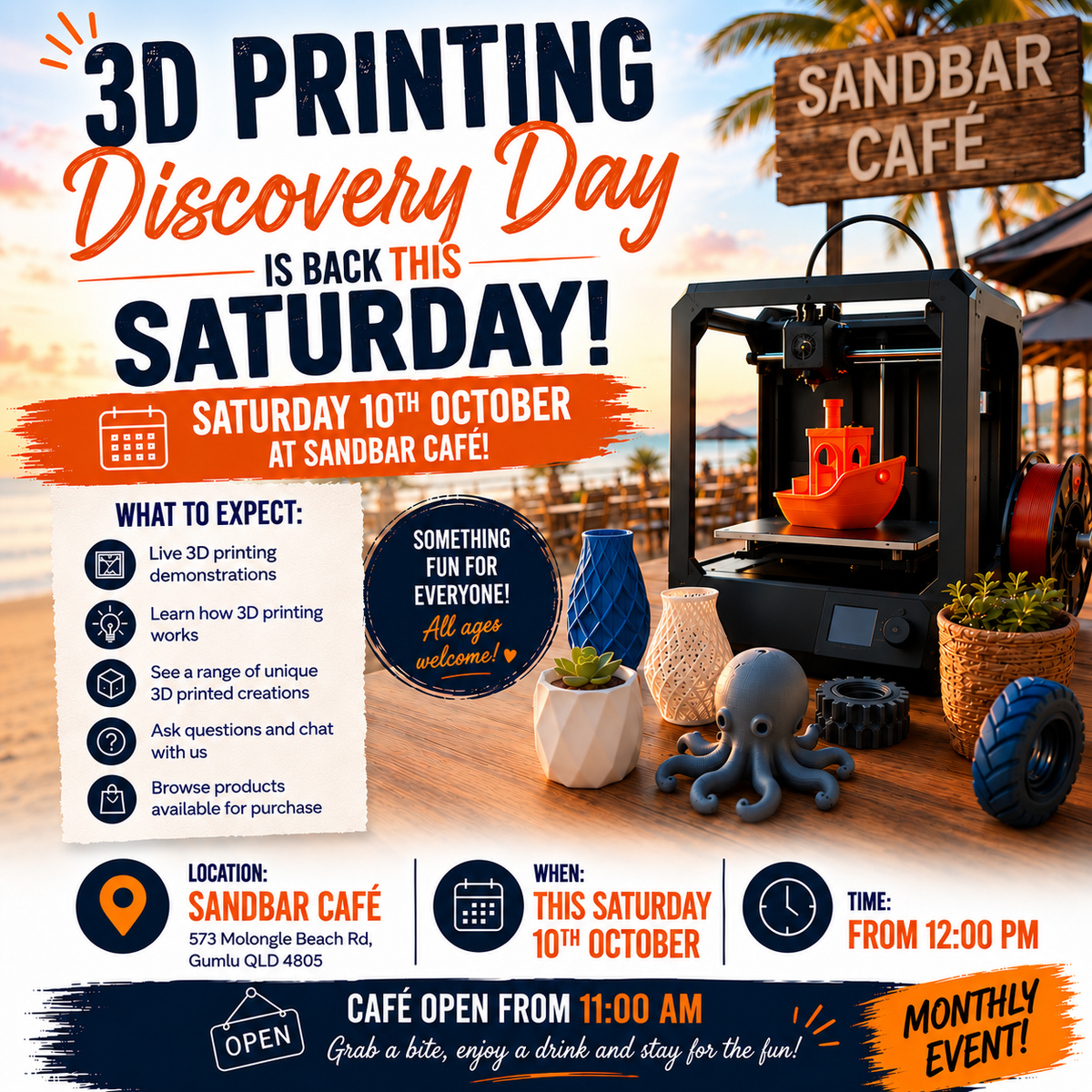 3D Printing Day At Sandbar Café