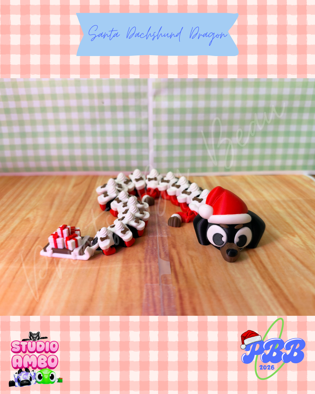 Santa Dachshund Dragon